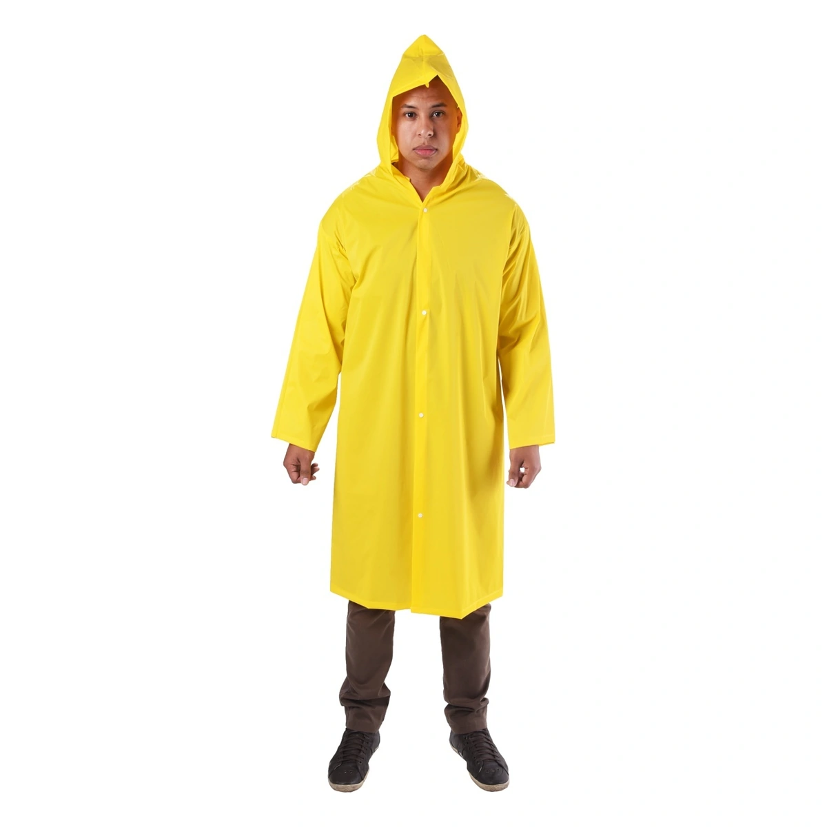 Capa Chuva Manga Pvc Forrado Exg Amarela