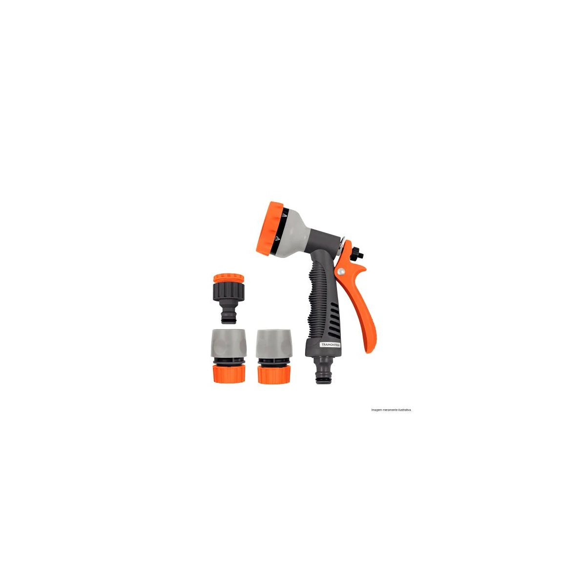 Conjunto Esguicho P/ Irrigacao C/ Engates Rapidos E Hidropistola Tramontina