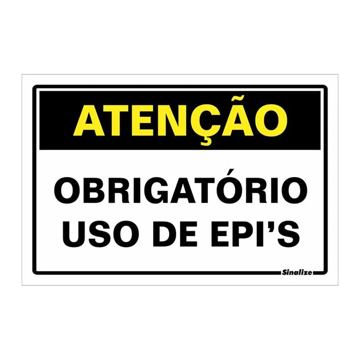 Placa Sinalizacao 20x30cm Uso Obrigatorio Epi Ps83