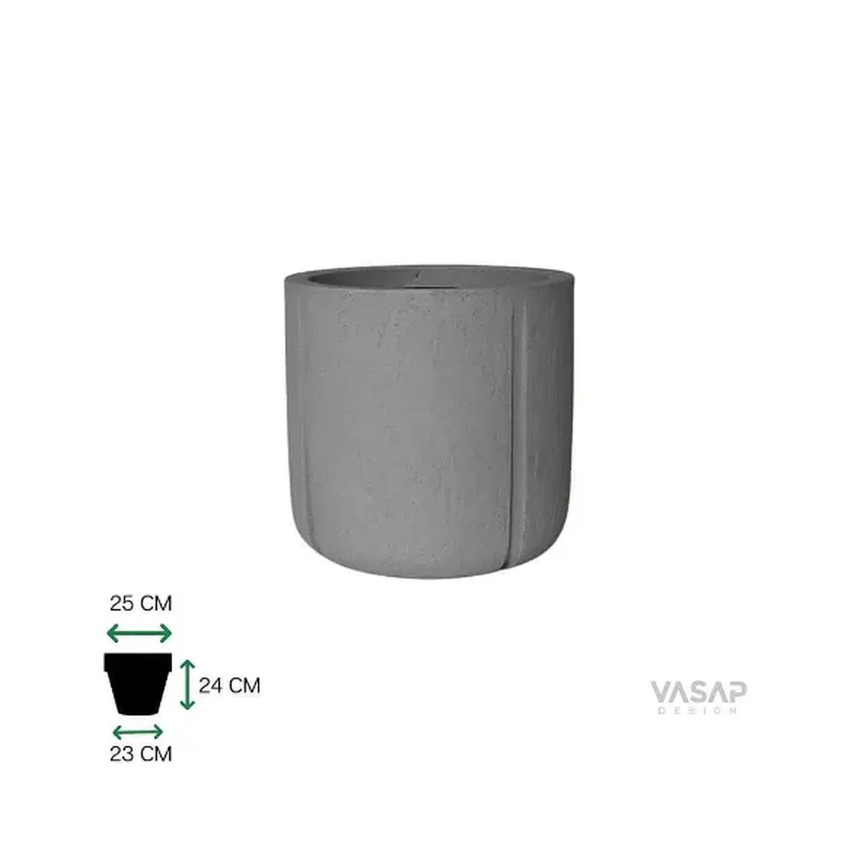Vaso Canelado Cinza N 24