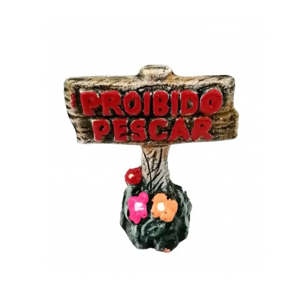 Placa Proibido Pescar Decorada