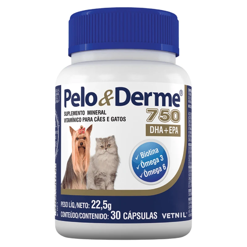 Pelo & Derme 750mg C/ 30 Capsulas