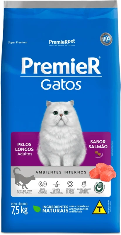 Prem Amb Int Gato Adult Pelo Longo Salm 7,5 Kg