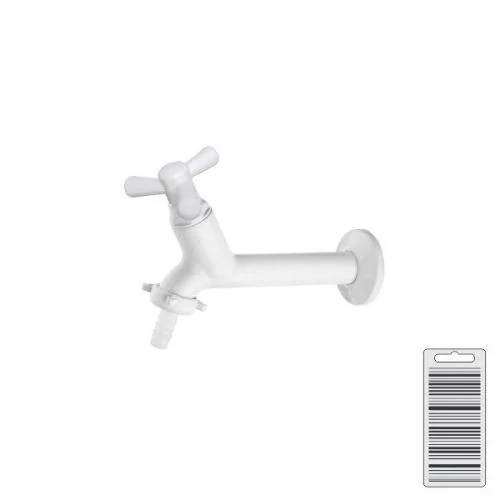 Torneira Tanque 15cmx1/2".3/4" C/bico Pacifc Br.