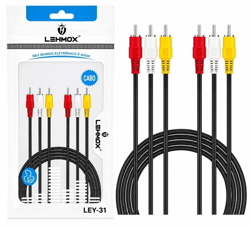 E. Cabo Audio E Video 3 Rca X 3 Rca 1,5m Ley-31 Lehmox