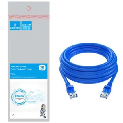 E. Cabo De Rede Rj45 Cat5 2m (ate 100mbps) Ley-248 Lehmox Mbtech