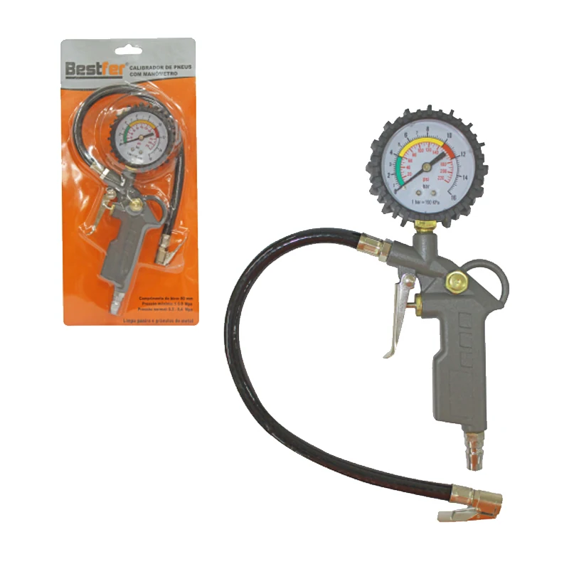 Calibrador De Pneus Manual C/manometro Bfh1463