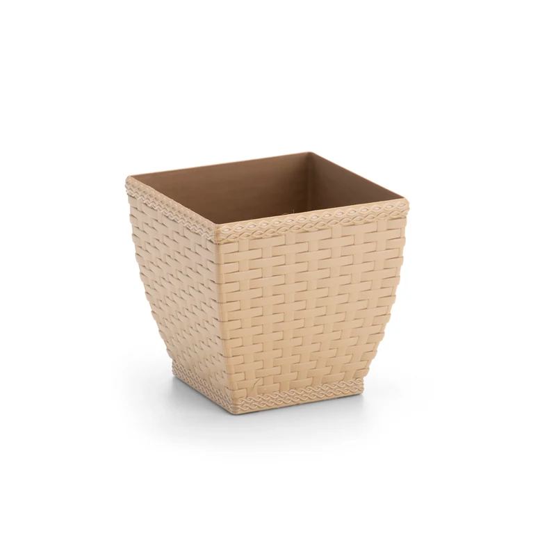 Vaso Quadrado Rattan 2,1l Palha