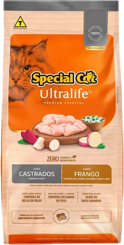 Special Cat Ultralife Castrados Frango 10,1kg