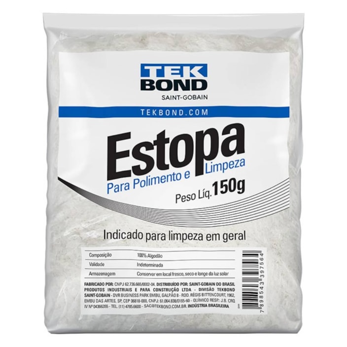 Estopa Para Polimento E Limpeza 150g Tekbond