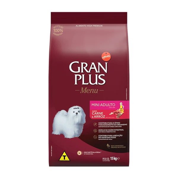Gp Menu Cao Adulto Mini Carne Arroz 15kg