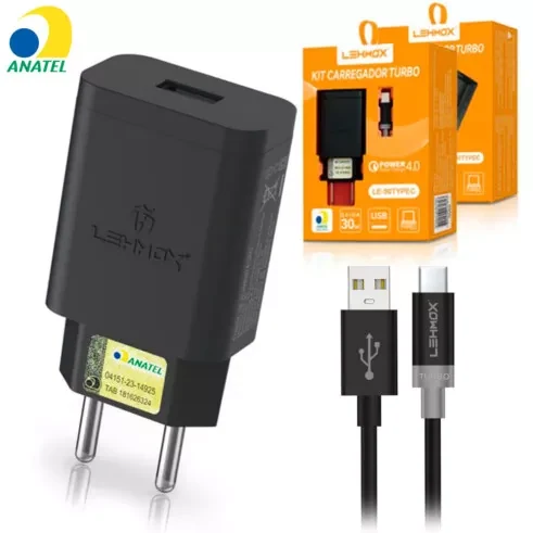 Kit Carregador Turbo Le-90typec 30w