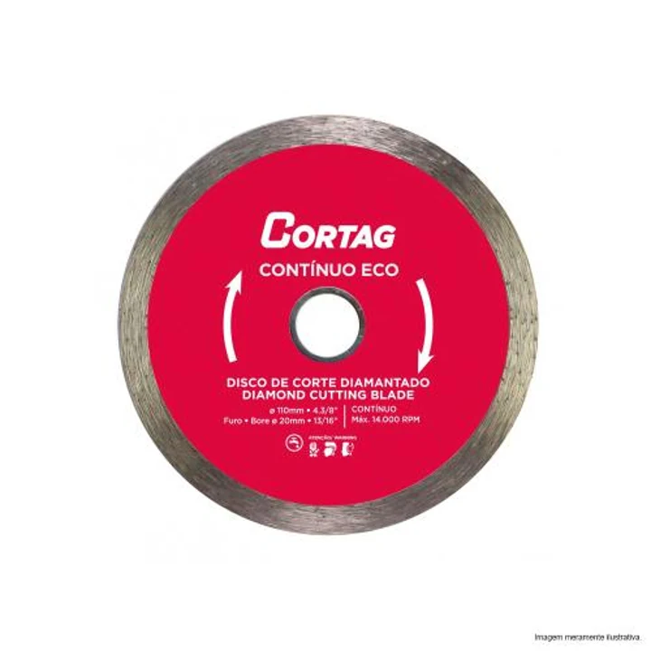 Disco De Corte Diamantado Continuo Eco 110mm Cortag
