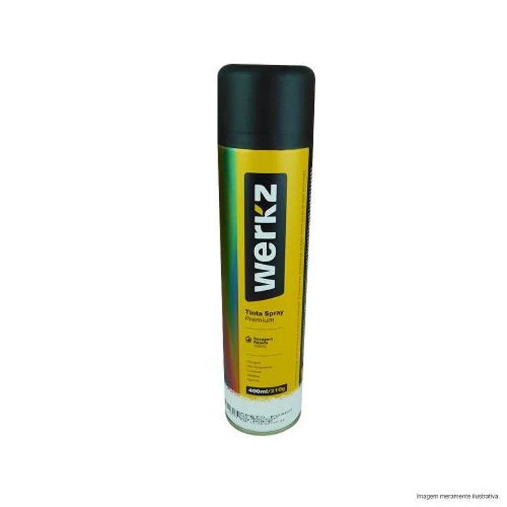 Tinta Spray Uso Geral Preto Fosco 210g/400ml Werkz
