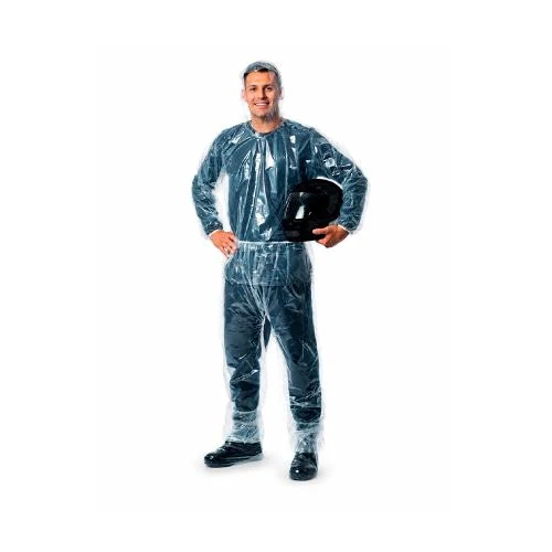 Conjunto Motociclista Polietileno Transparente Tamanho Unico Com Capuz Brasmocapuz Brasmo