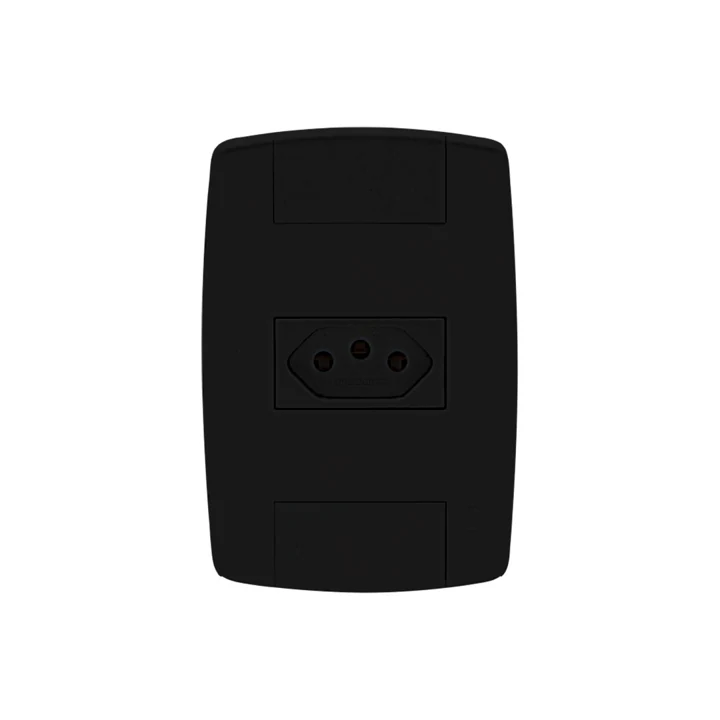 Tomada 2p+t 10a 250v Preta Lev Ilumi