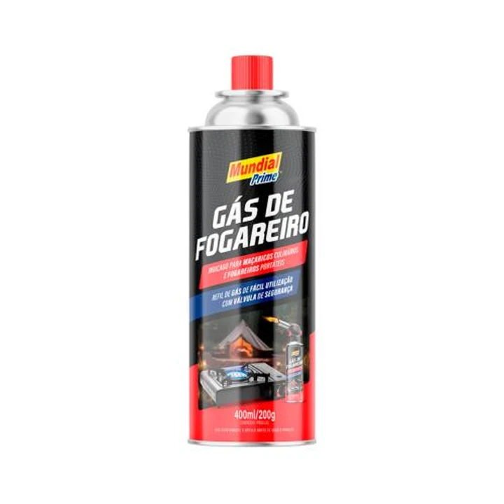 Gas Para Macarico Fogareiro 400ml/200g Mundial Prime