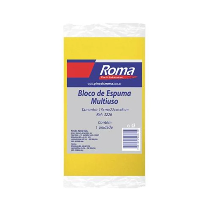 Bloco De Espuma 13x22x6cm Roma