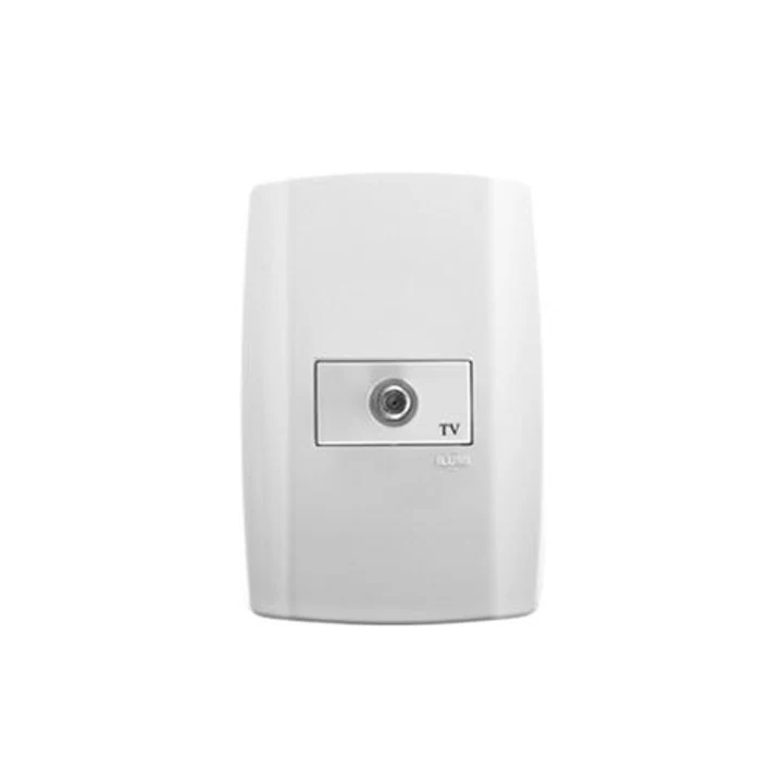 Tomada Para Antena De Tv Horizontal Slim Ilumi