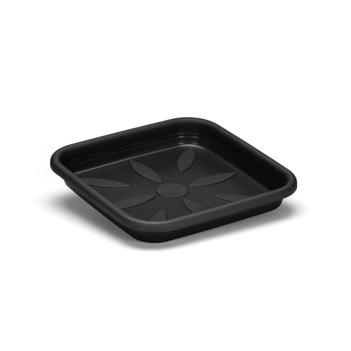 Vaso Prato Quad 30cm 191 Preto N3 Plasmont