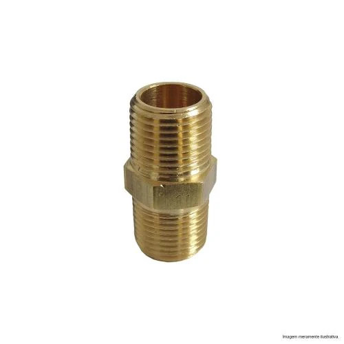 Nipel Metal 3/8" X 3/8" Amarelo Garden 10602e
