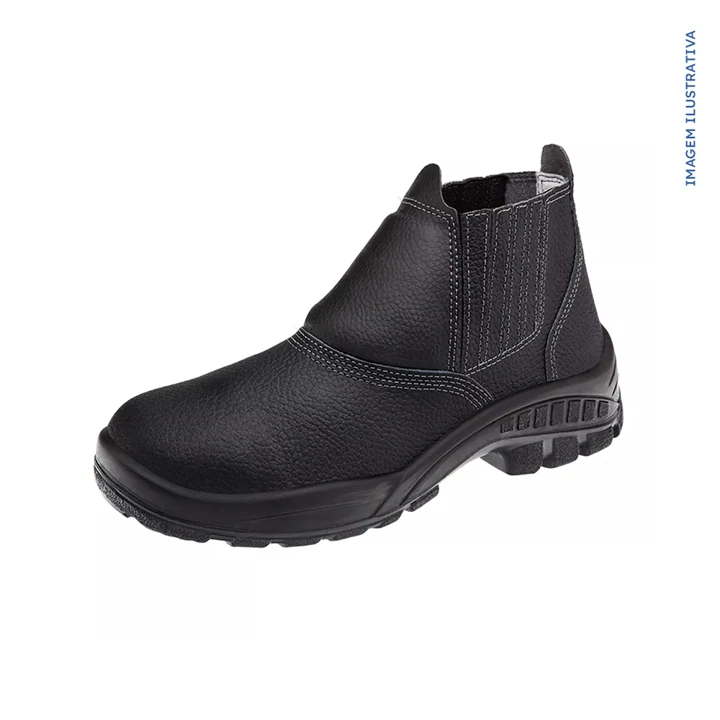 Botina Elastico Biq Pvc Preto Linha Comfort N40