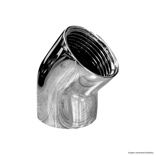 Cotovelo 45 Rosca Femea 3/4" X 3/4" Cromado Garden 10900cre