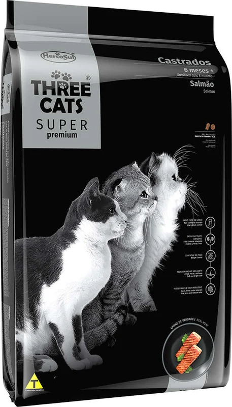 Three Cats Sp Castrados Salmão 15kg
