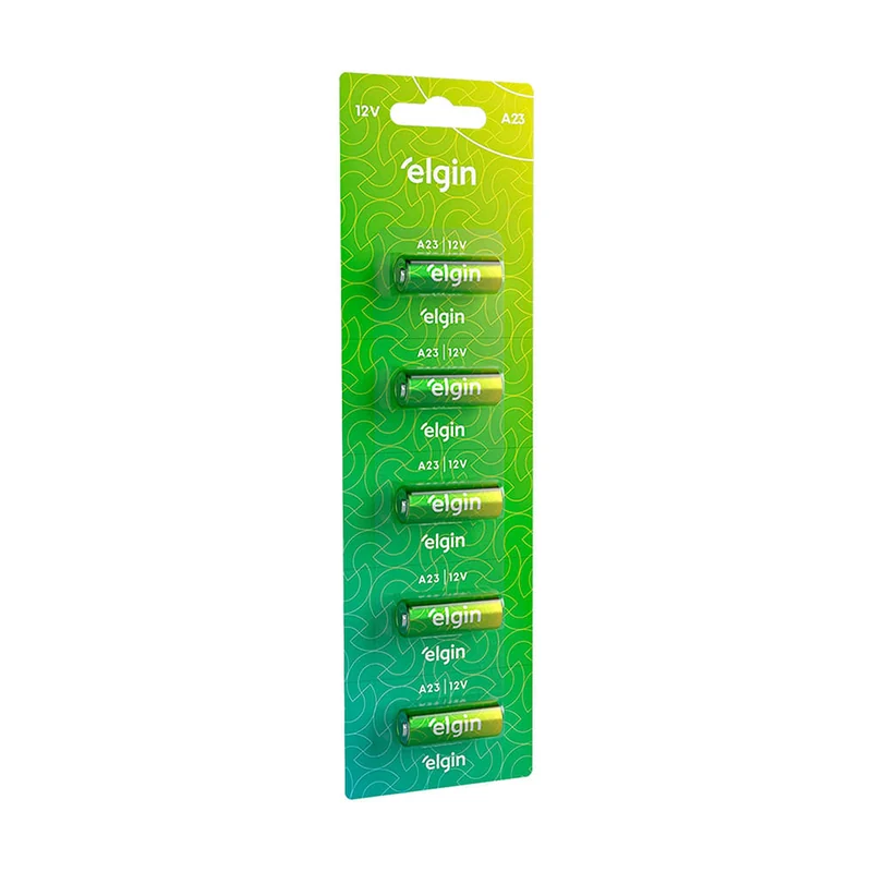 Bateria Alcalina Elgin A23 12V com 5 Unidades