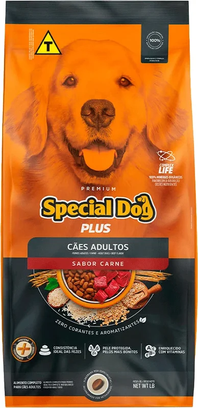 Ração Special Dog Plus Cães Adultos Carne 20kg