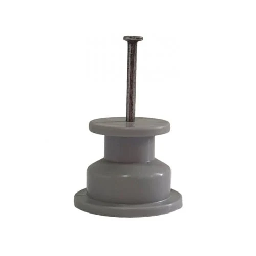 Roldana Isoladora Plastica 30x30mm Cinza C/ Prego Gerplast C/50un