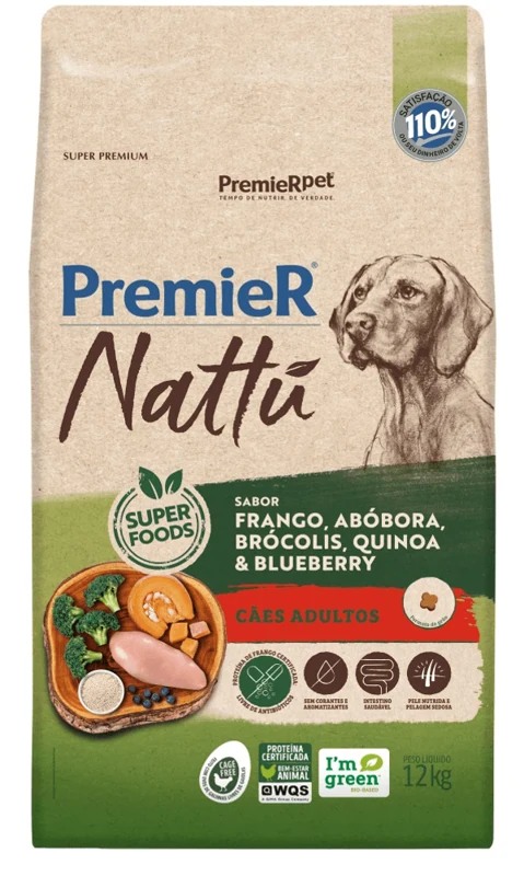 Prem Nattu Caes Adulto Abobora 12 Kg